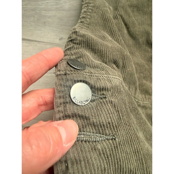 Billabong women's shipwrecked green‎ corduroy Romper 10 - Picture 9 of 12